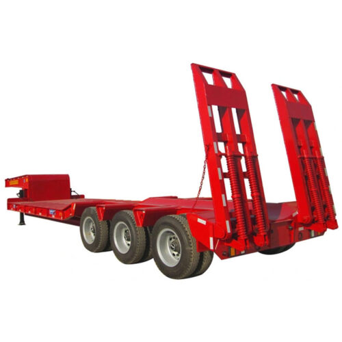 China Factory High Strenth Multi Axles 3 Axles Low Bed 60 80 100 Tons High Quality Lowboy Flatbed Lowbed Detachable Gooseneck Flat Truck Semi Trailer